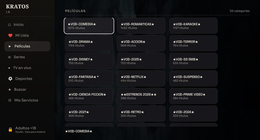 Clean, sorted categories, not the mess the provider sends.