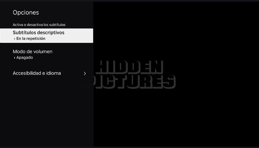 Subtitles, volume and accessibility from the remote.