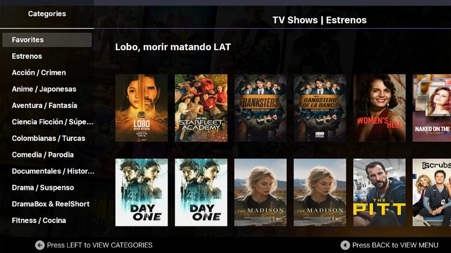 Series organised just like the movies.